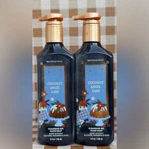 NEW B&BW 2 Coconut Angel Cake Gel Cleansing hand soaps festive 2025